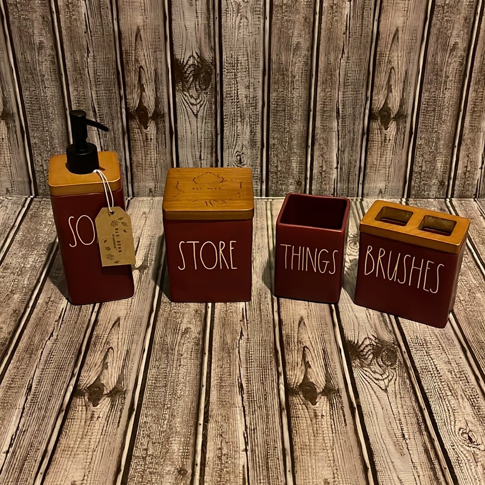 Rae Dunn bathroom collection